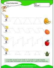 okul öncesi çizgi çalışma sayfaları